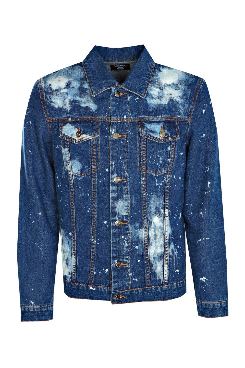 Denim jacket paint splatter outlet