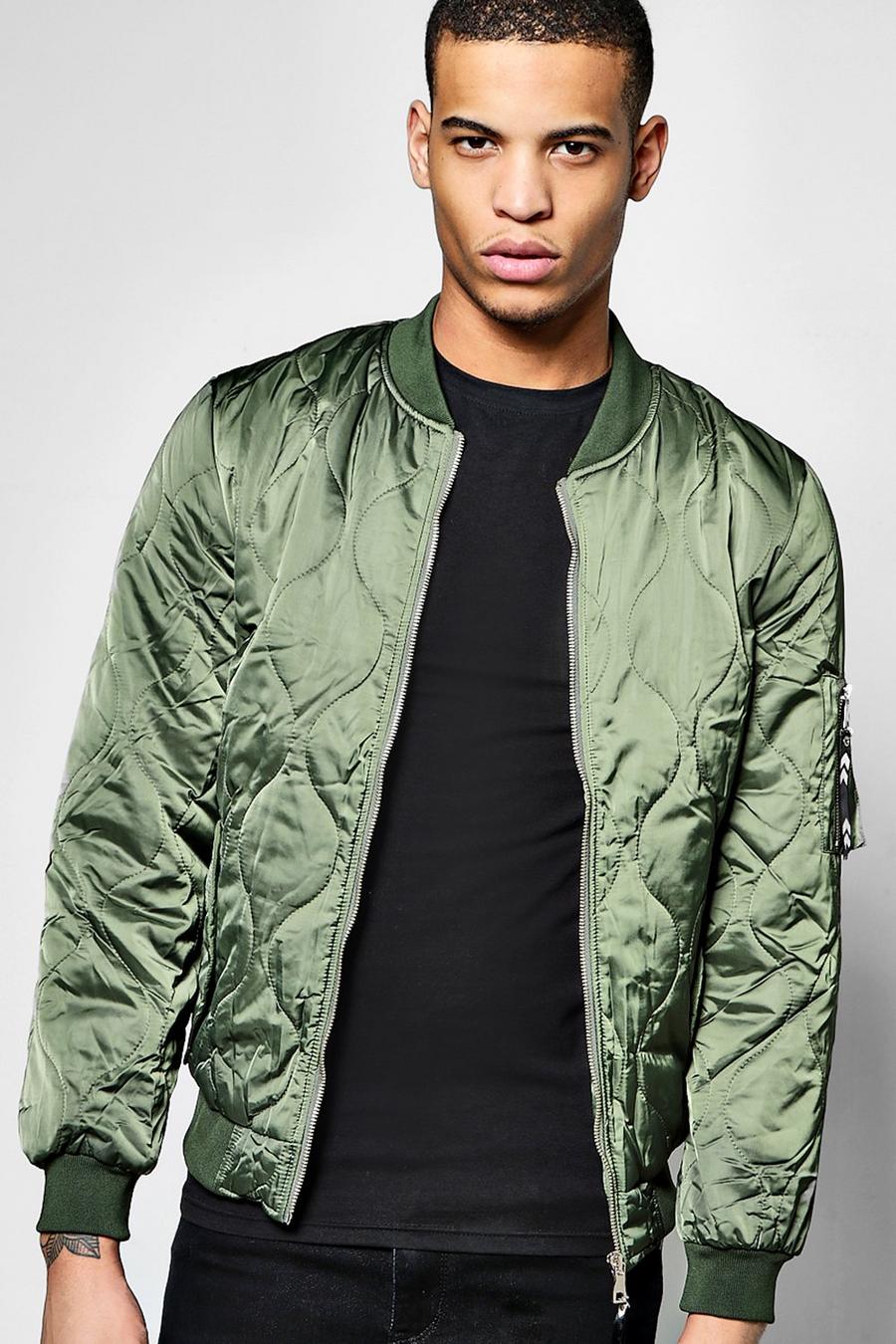 Khaki Quilted MA1 Bomber image number 1