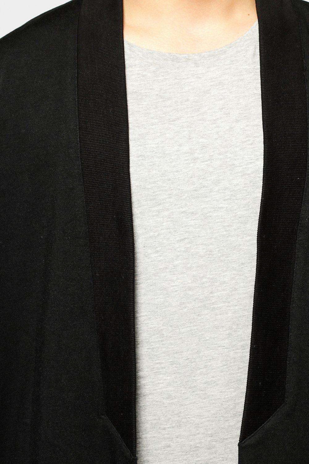 longline jersey cardigan