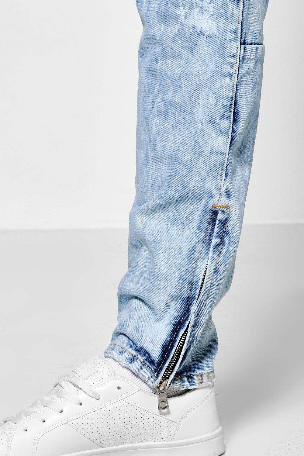 acid wash ripped jeans