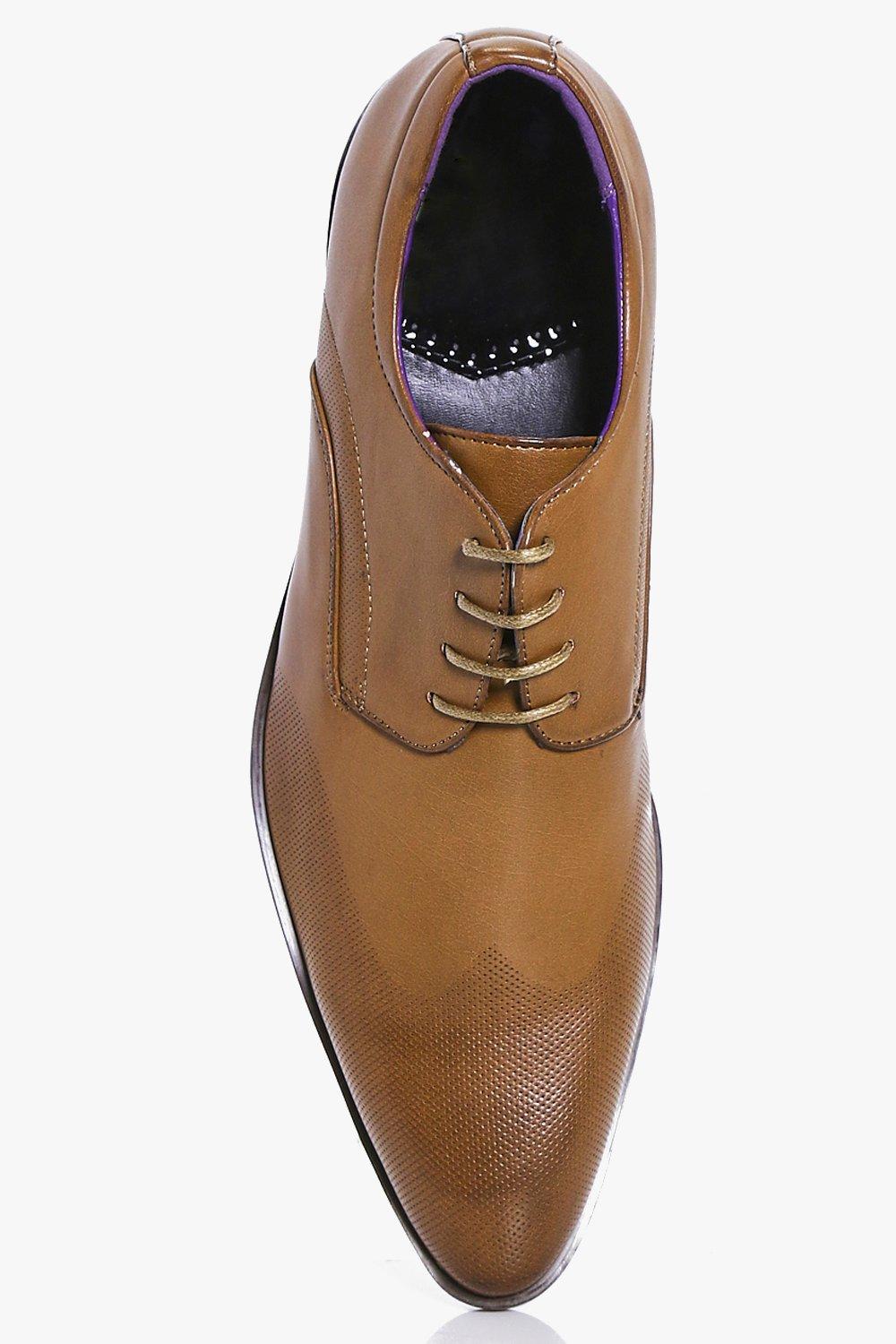 smart leather shoes with perforations