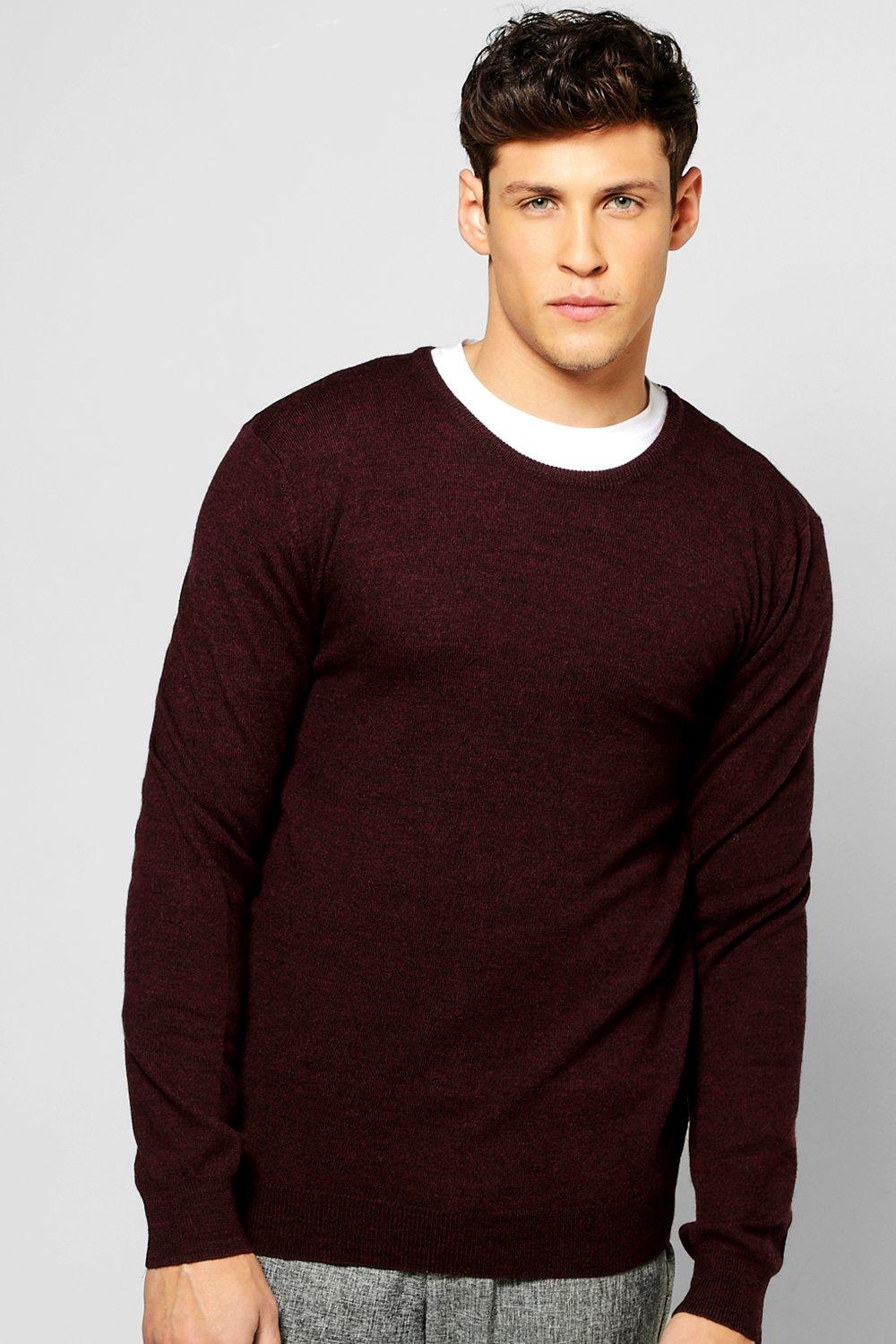 burgundy merino wool jumper
