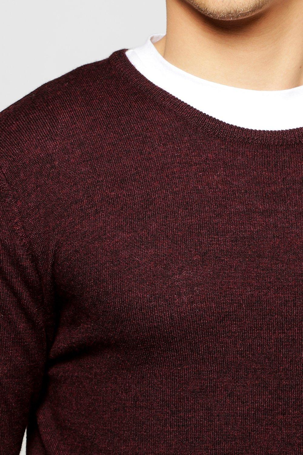 burgundy merino wool jumper