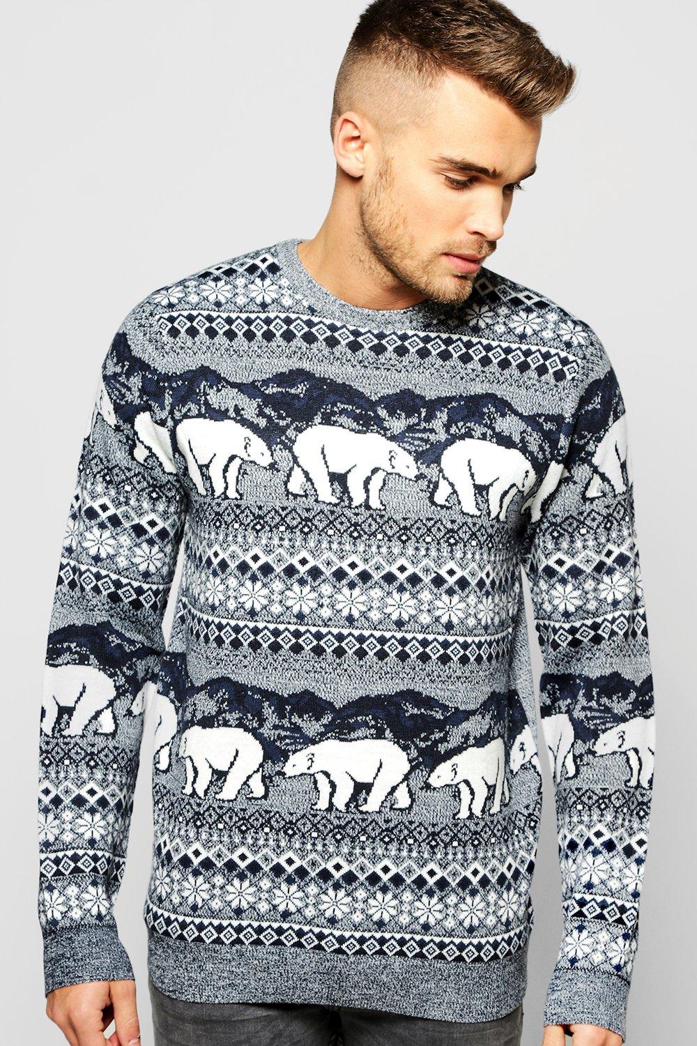 Polar bear 2024 christmas jumper mens