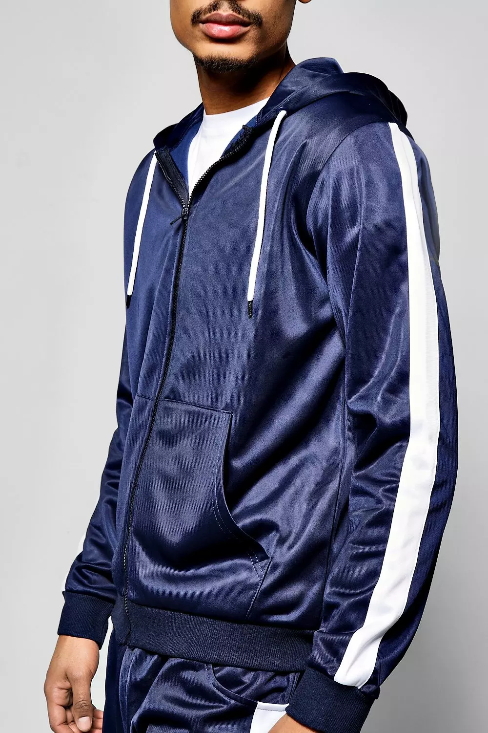 Navy Zip Through Top alternative image