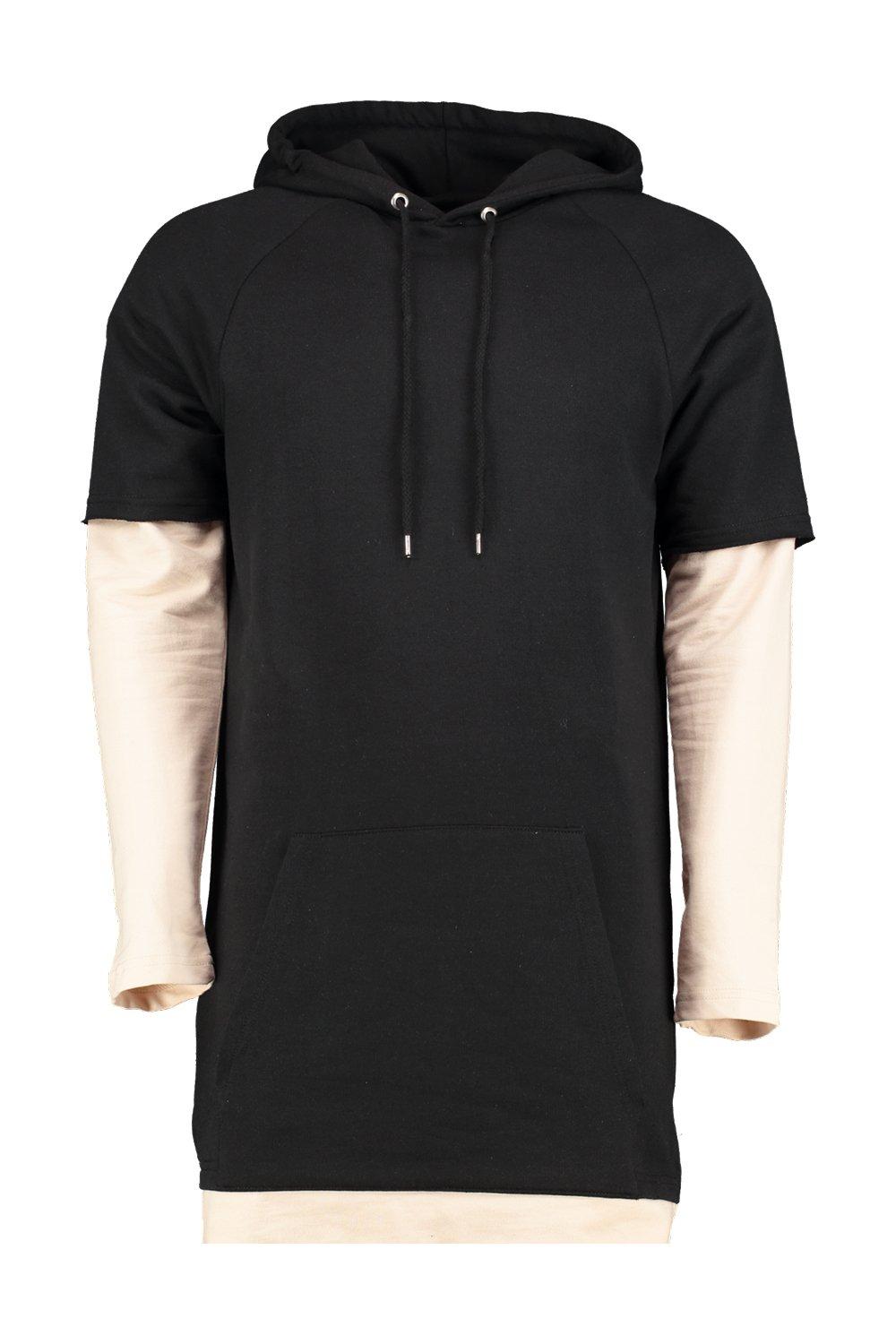 Longline short sleeve hoodie hotsell