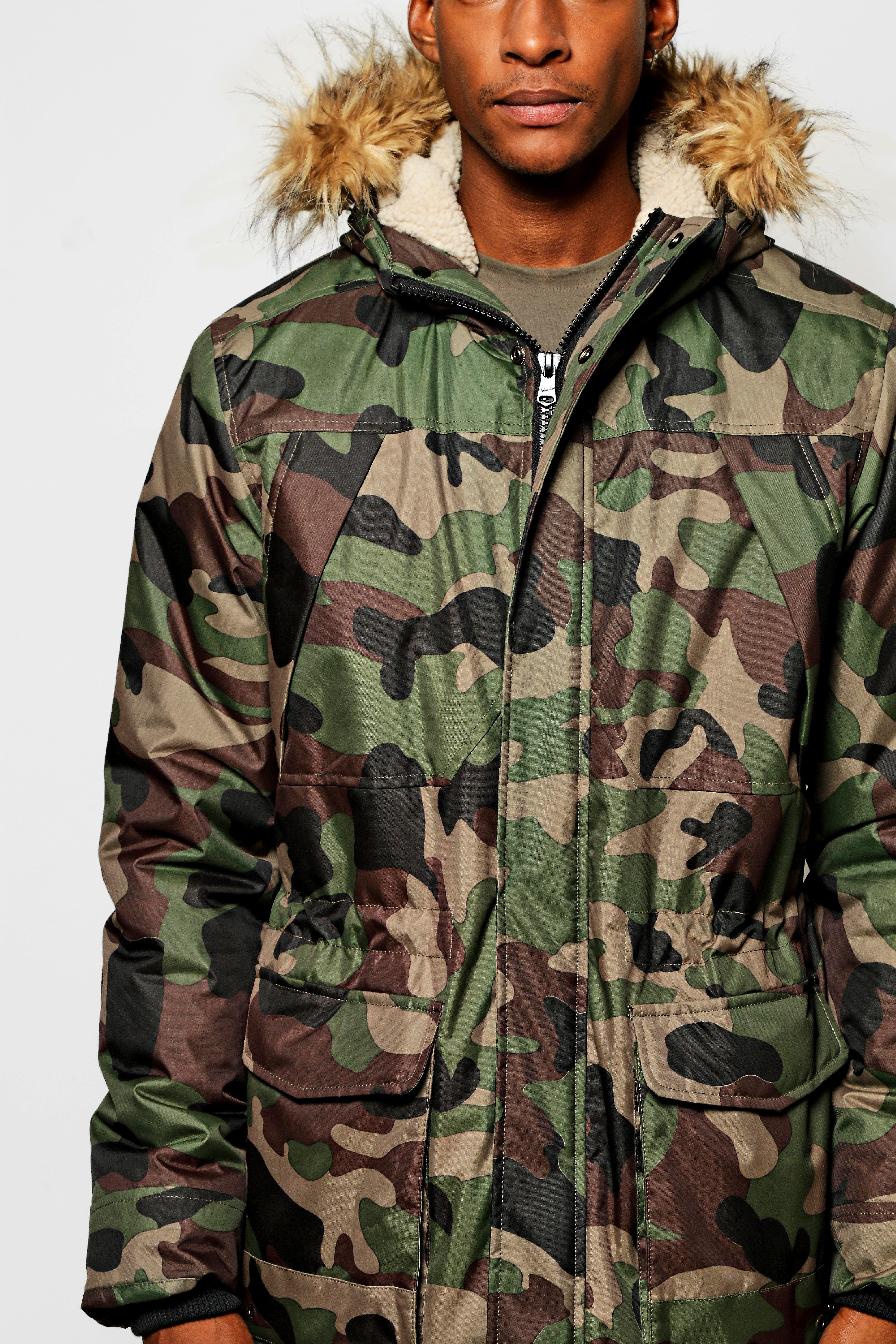 camouflage parka coats