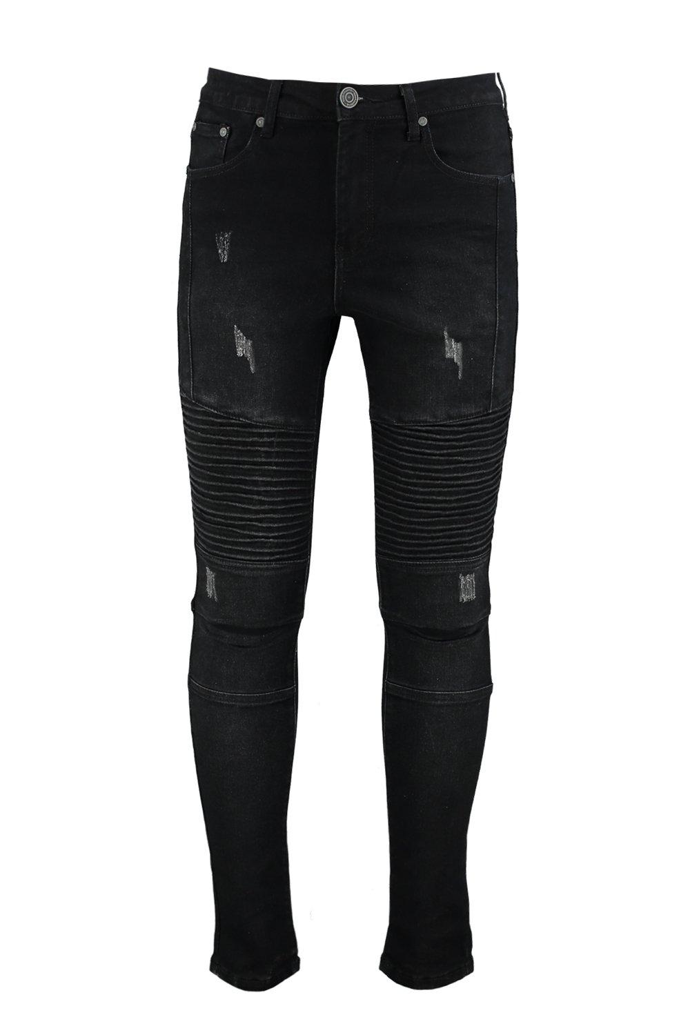 MICKASON Men's Ripped Elasticity Skinny Wild Jeans, Black-2, 38 :  : Clothing, Shoes & Accessories