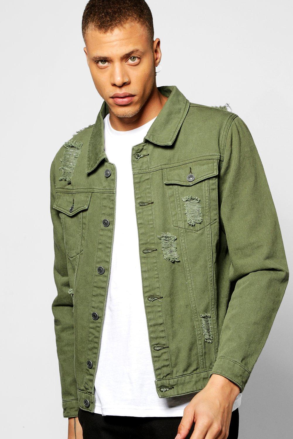 Denim sale khaki jacket