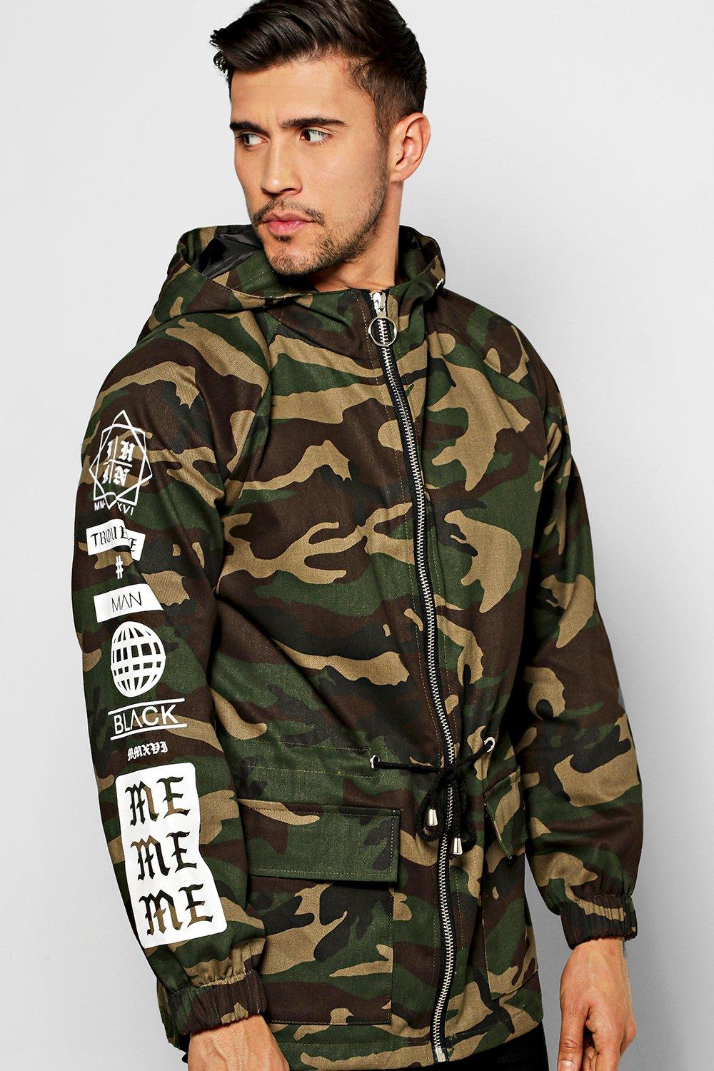 drawstring hooded parka