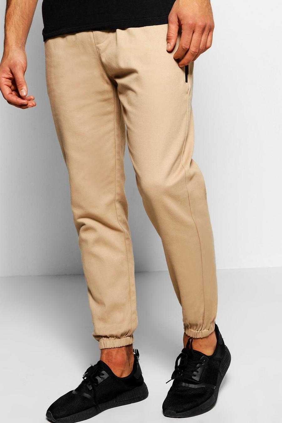 Cotton Twill Skinny Chinos With Cuff Hem image number 1