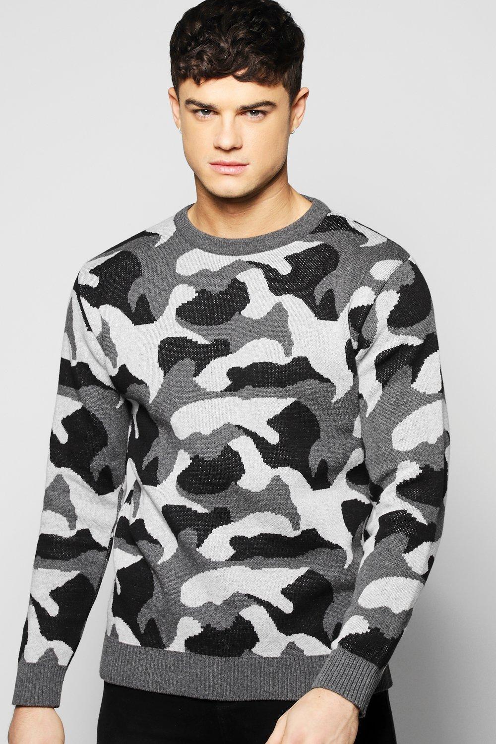 grey camo jumper