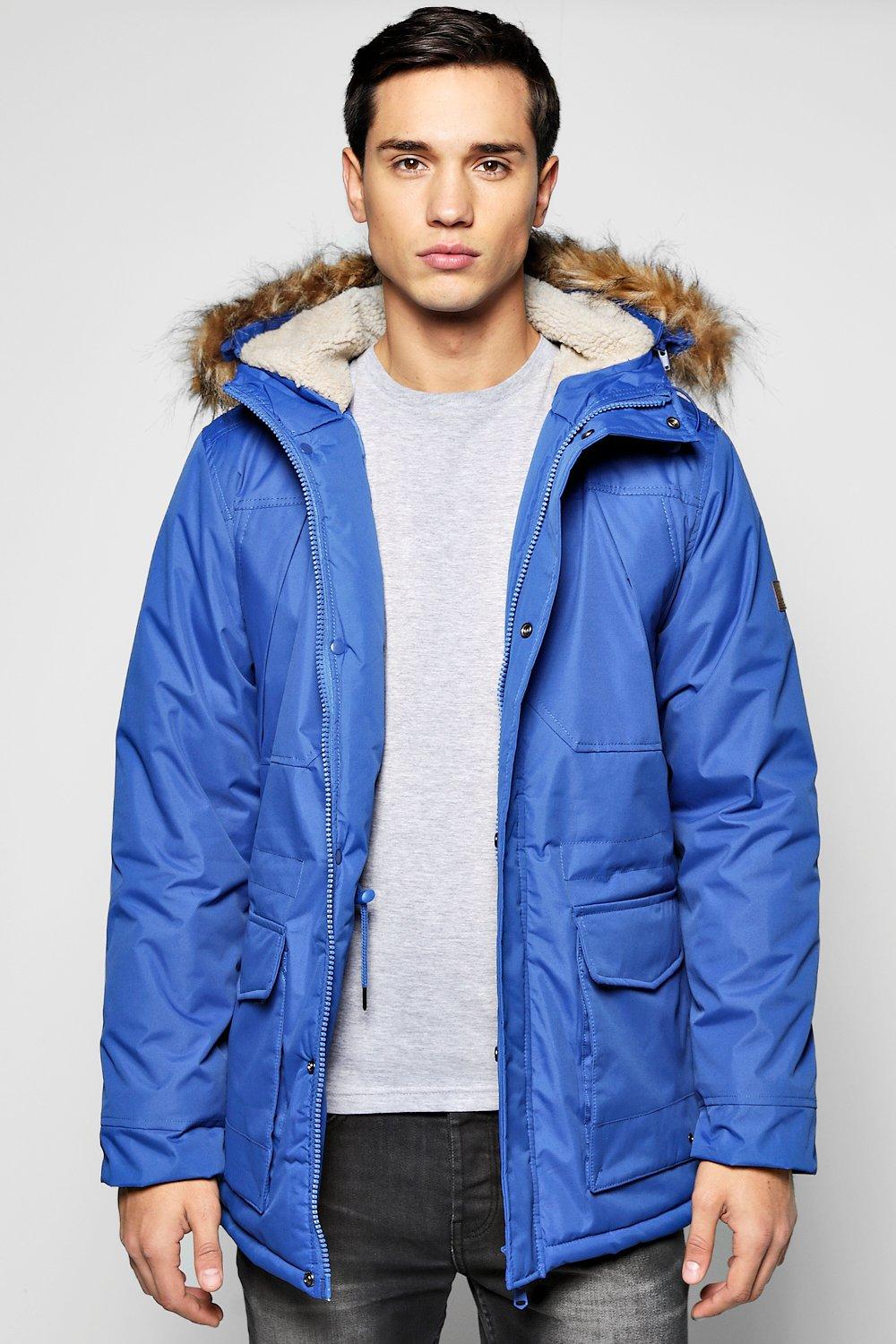 royal blue parka coat