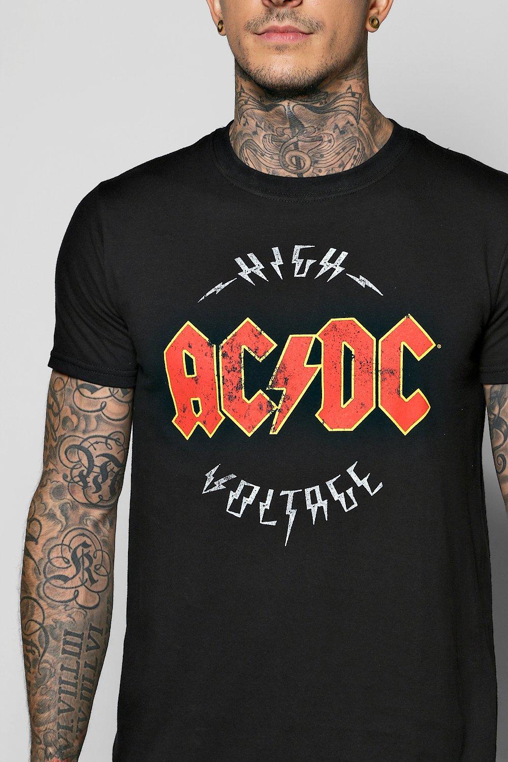 t shirt officiel acdc boohoo