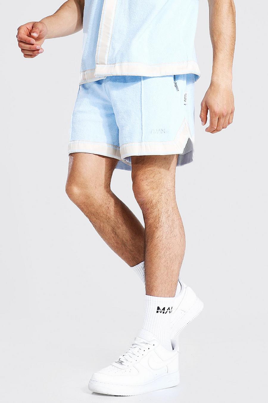 Pantalones cortos de baloncesto de toalla, Azul pálido image number 1