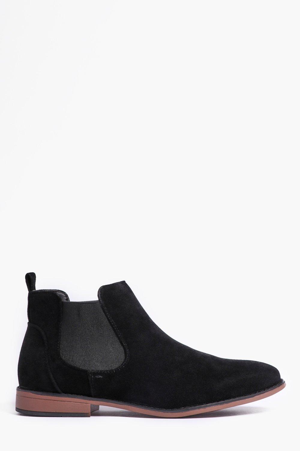 faux suede chelsea boots womens