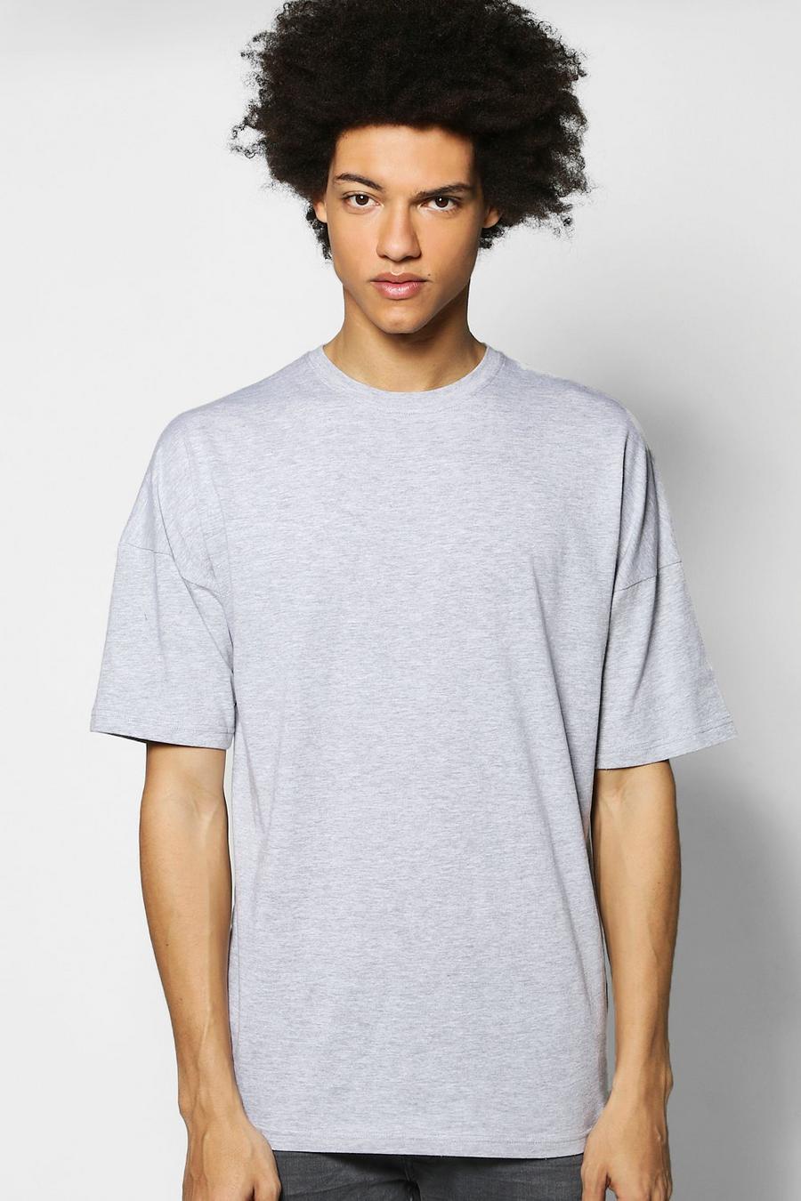 Übergroßes T-Shirt mit niedrigen Schultern, Grau image number 1