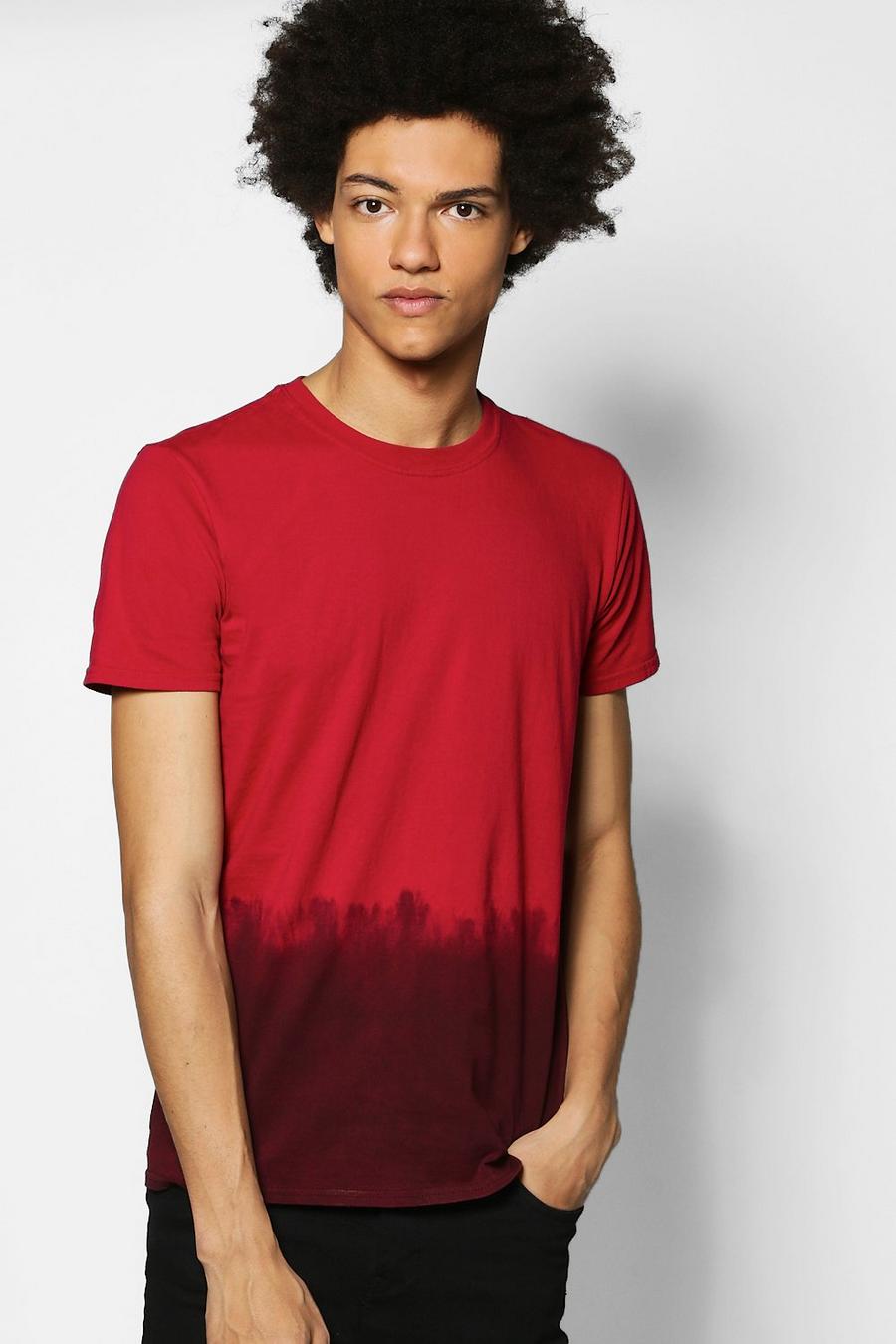 Dip Dye T Shirt, Red image number 1