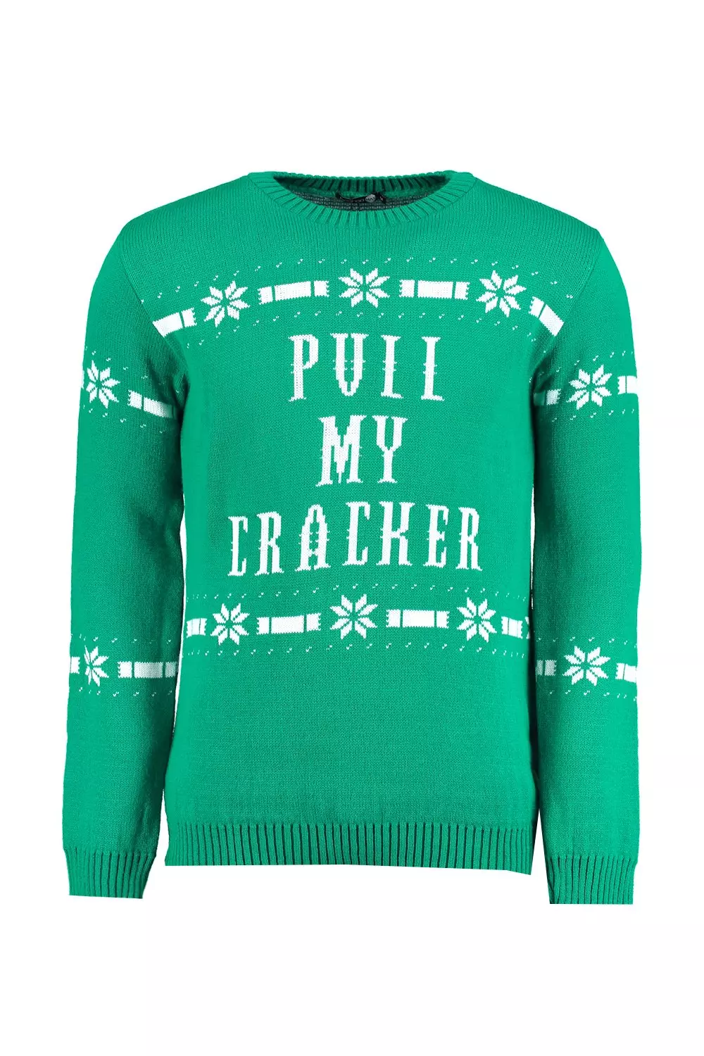 Green Pull My Cracker Christmas Jumper alternative image