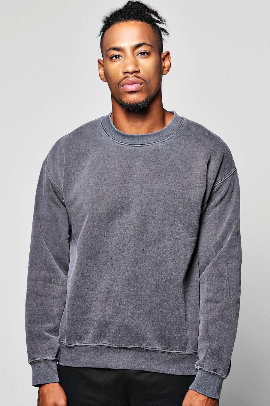 Charcoal Oversized Washed Sweatshirt image number 1