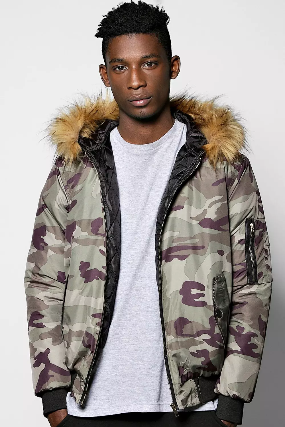 Fluffy deals camo jacket