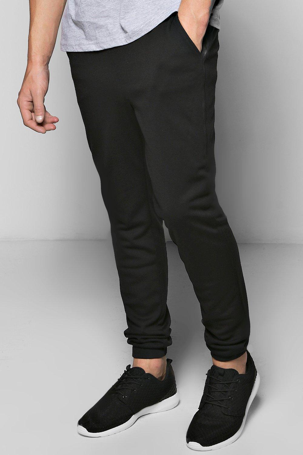 black tailored joggers