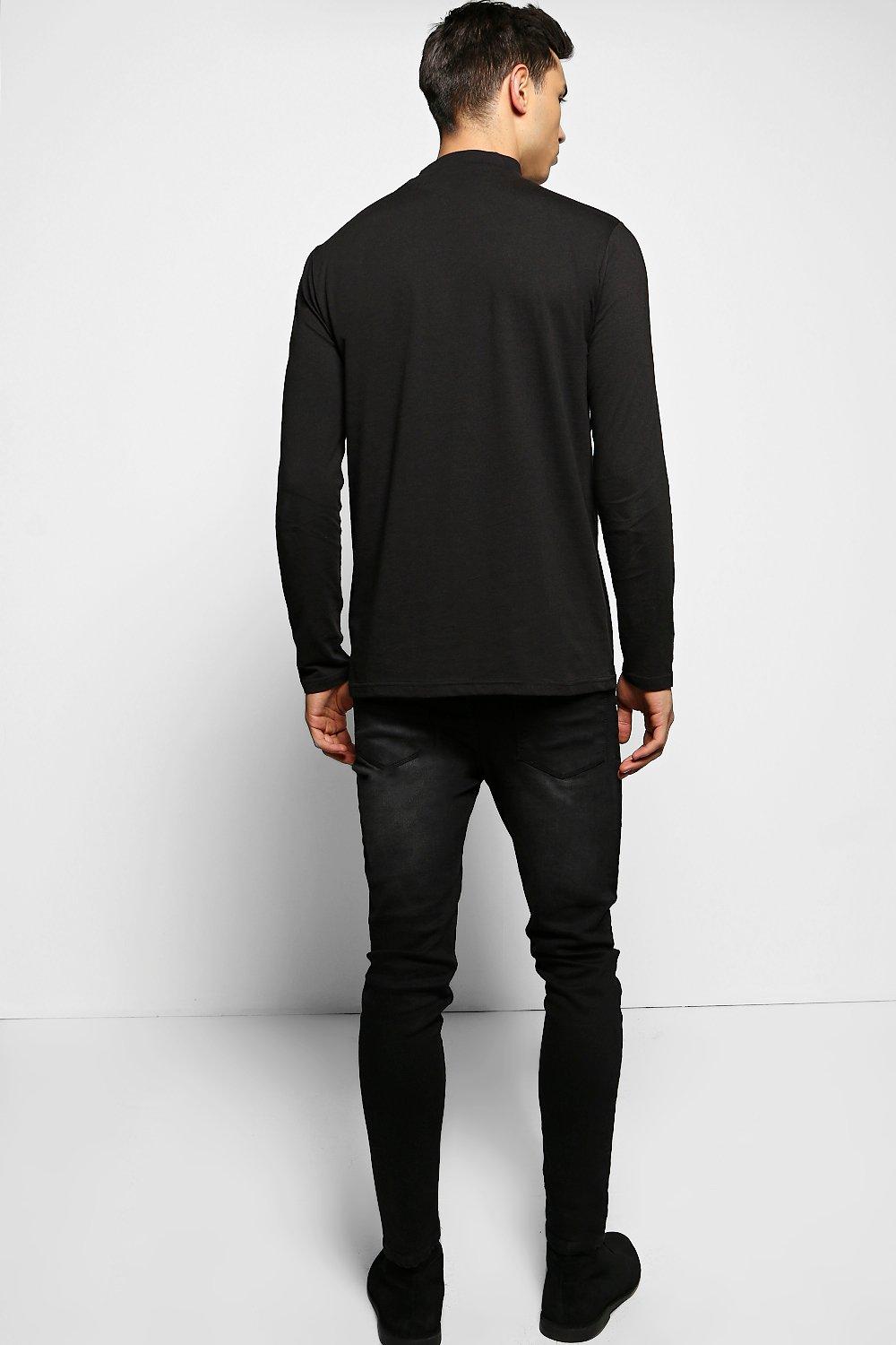 Long Sleeve High Neck T Shirt