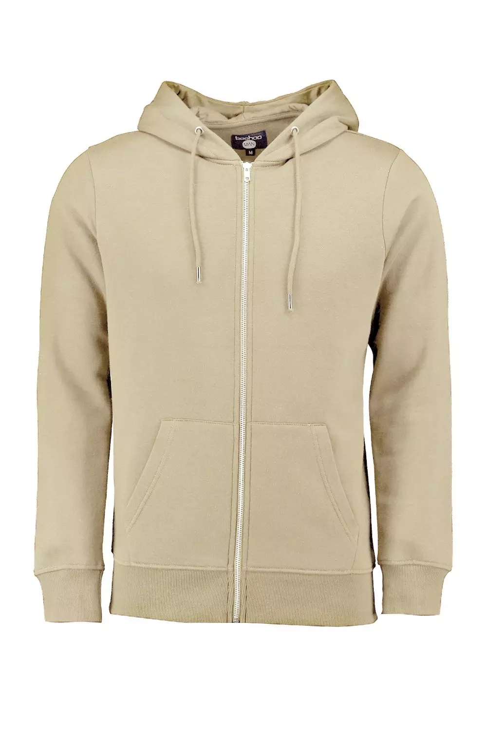 Basic Zip Through Hoodie Boohoo