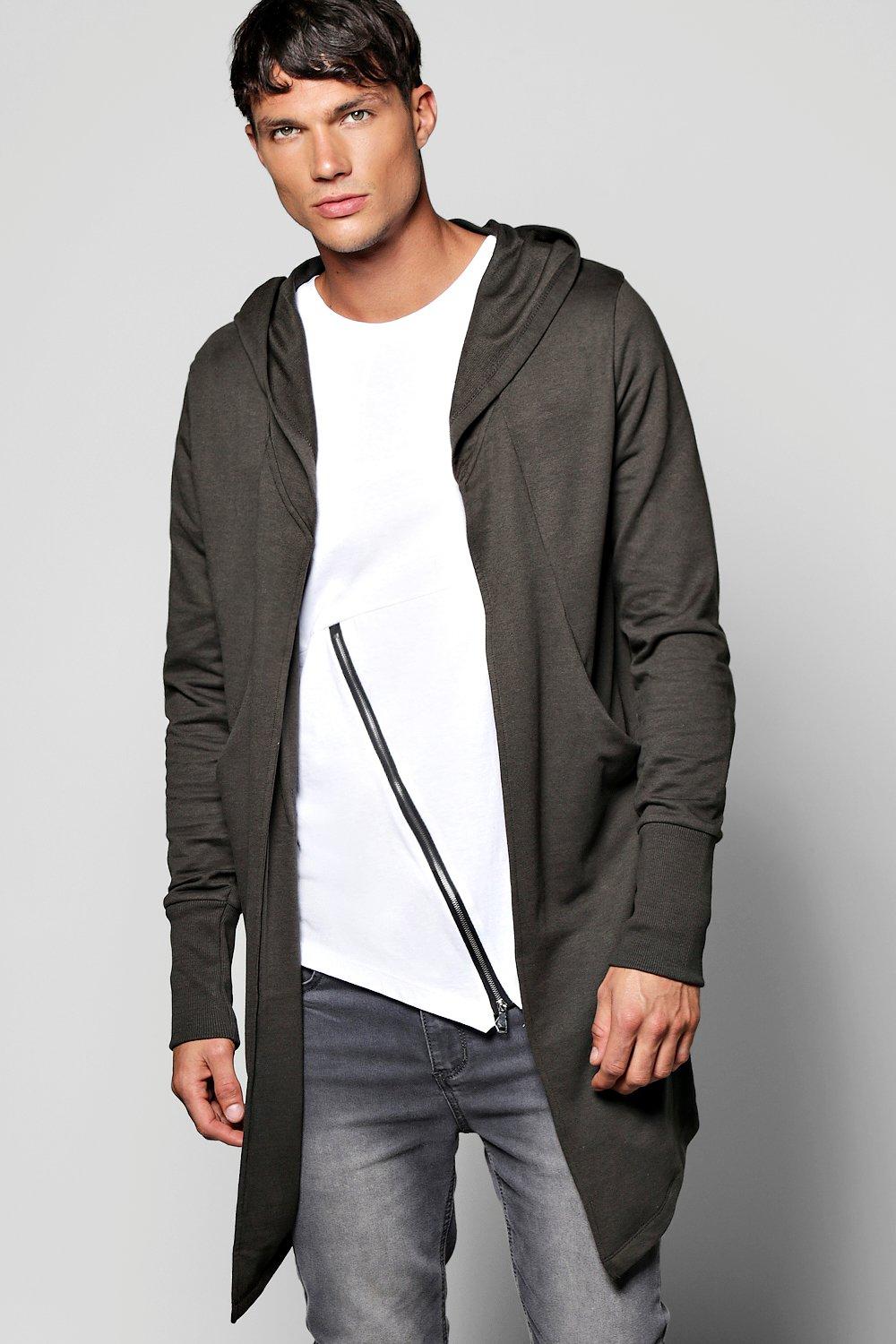 longline hooded cardigan