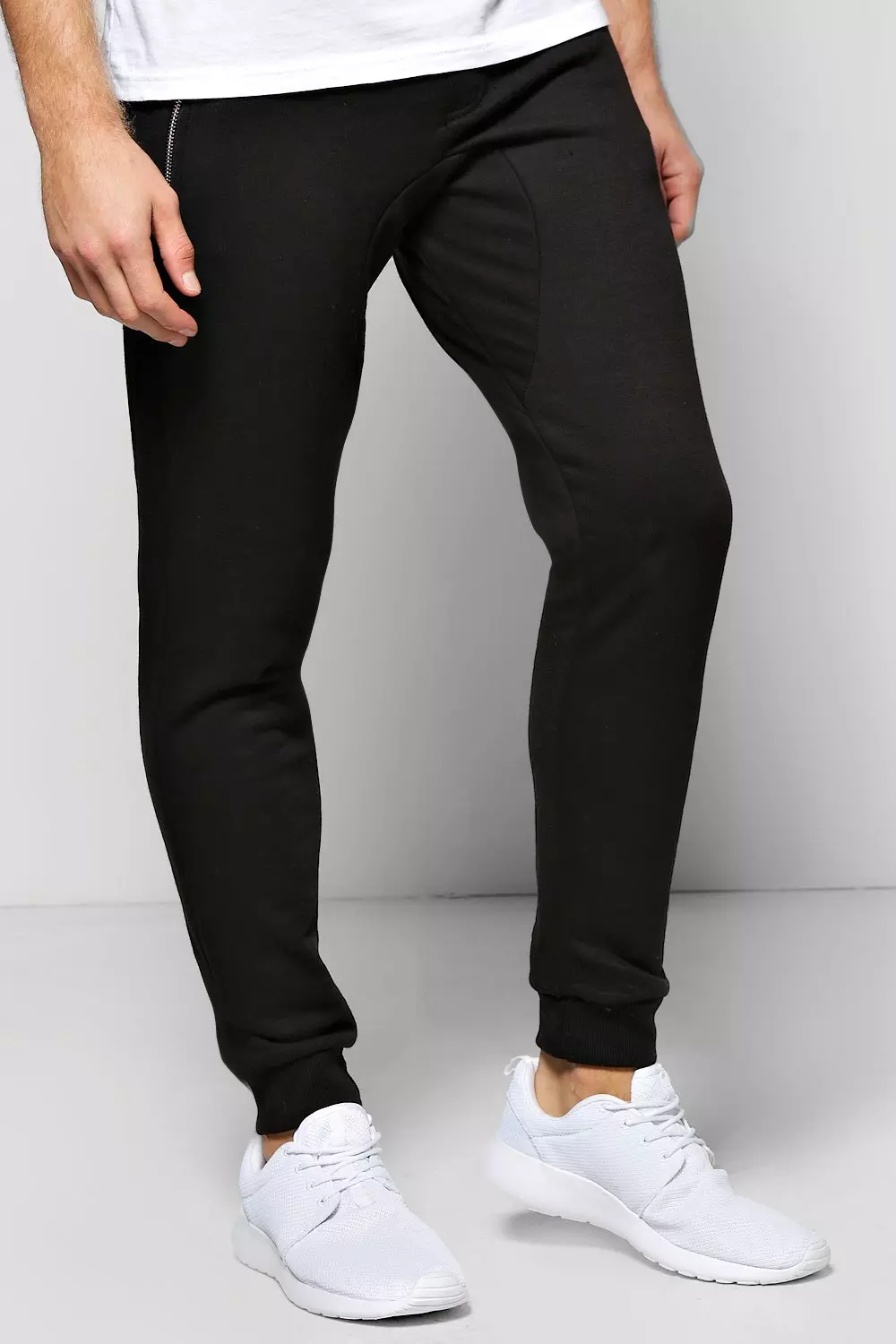 Skinny Fit Drop Crotch Joggers with Pockets