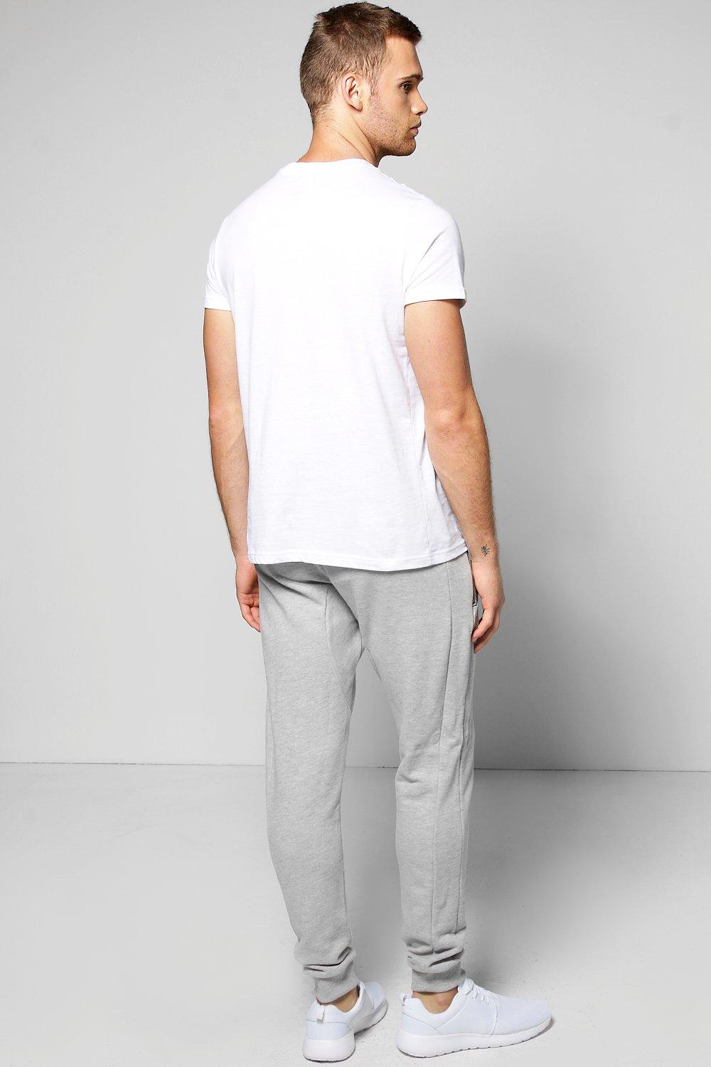 Skinny Fit Drop Crotch Joggers with Pockets