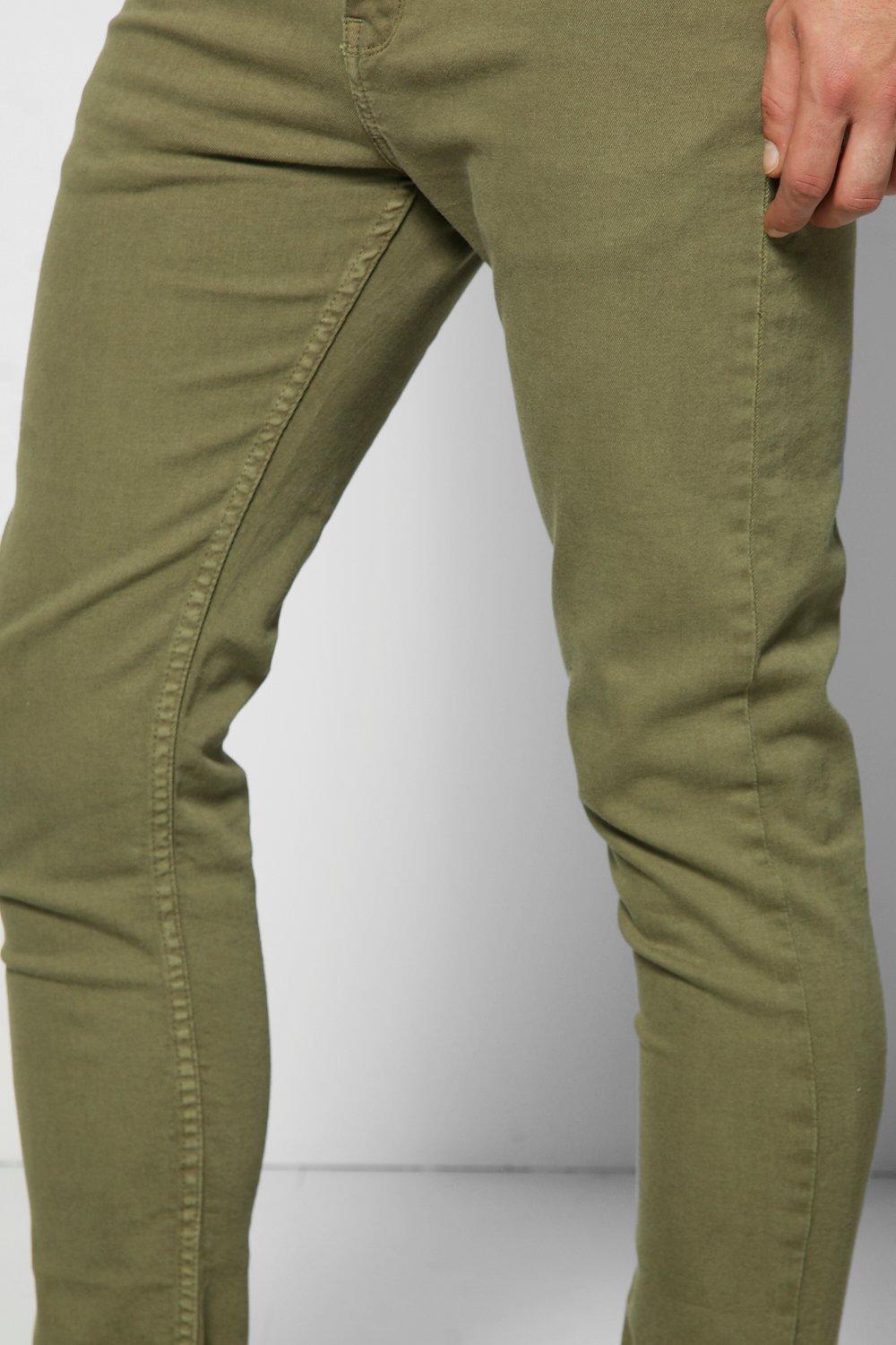 Olive green best sale slim fit jeans