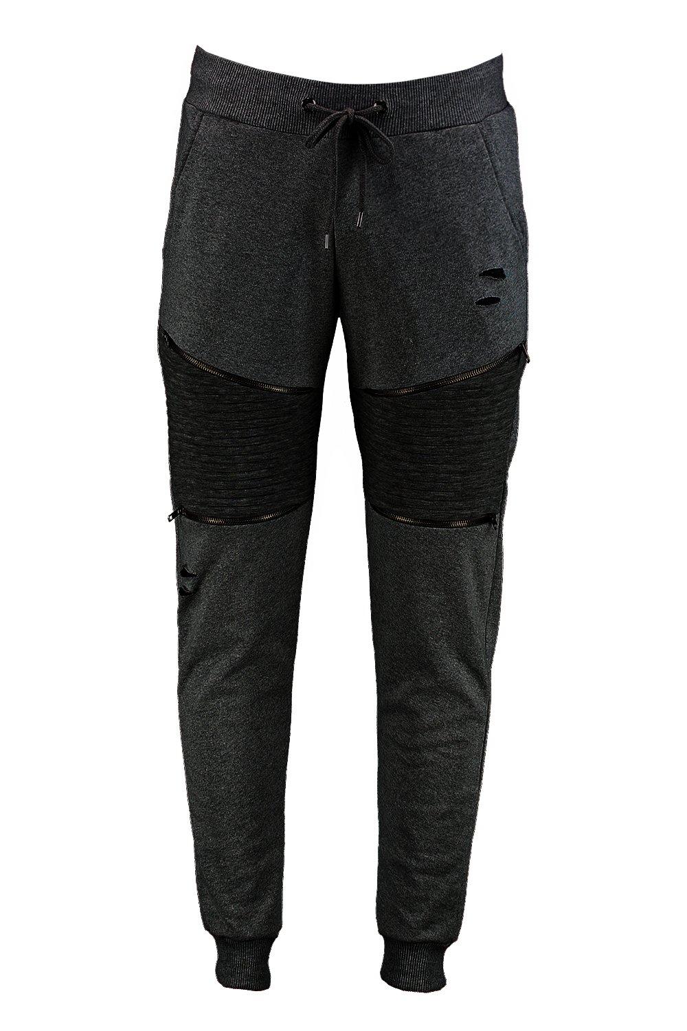 black biker joggers