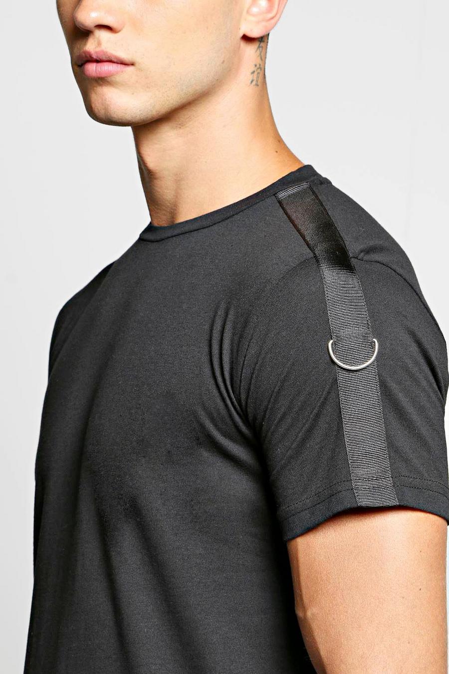 T-shirt girocollo con nastri sulle spalle image number 1