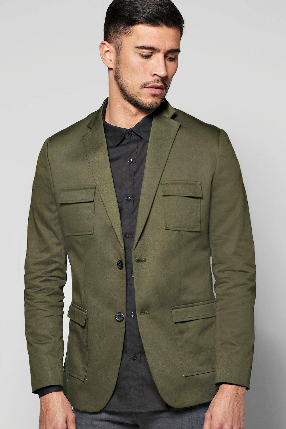 Military style blazer mens sale