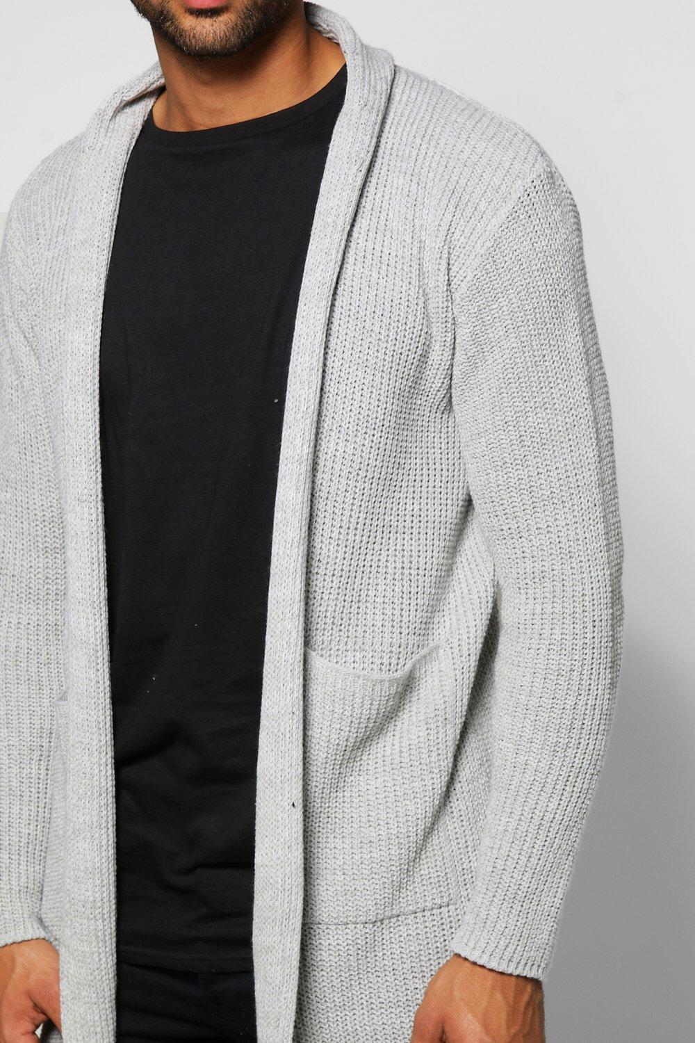 Mens longline deals cardigan