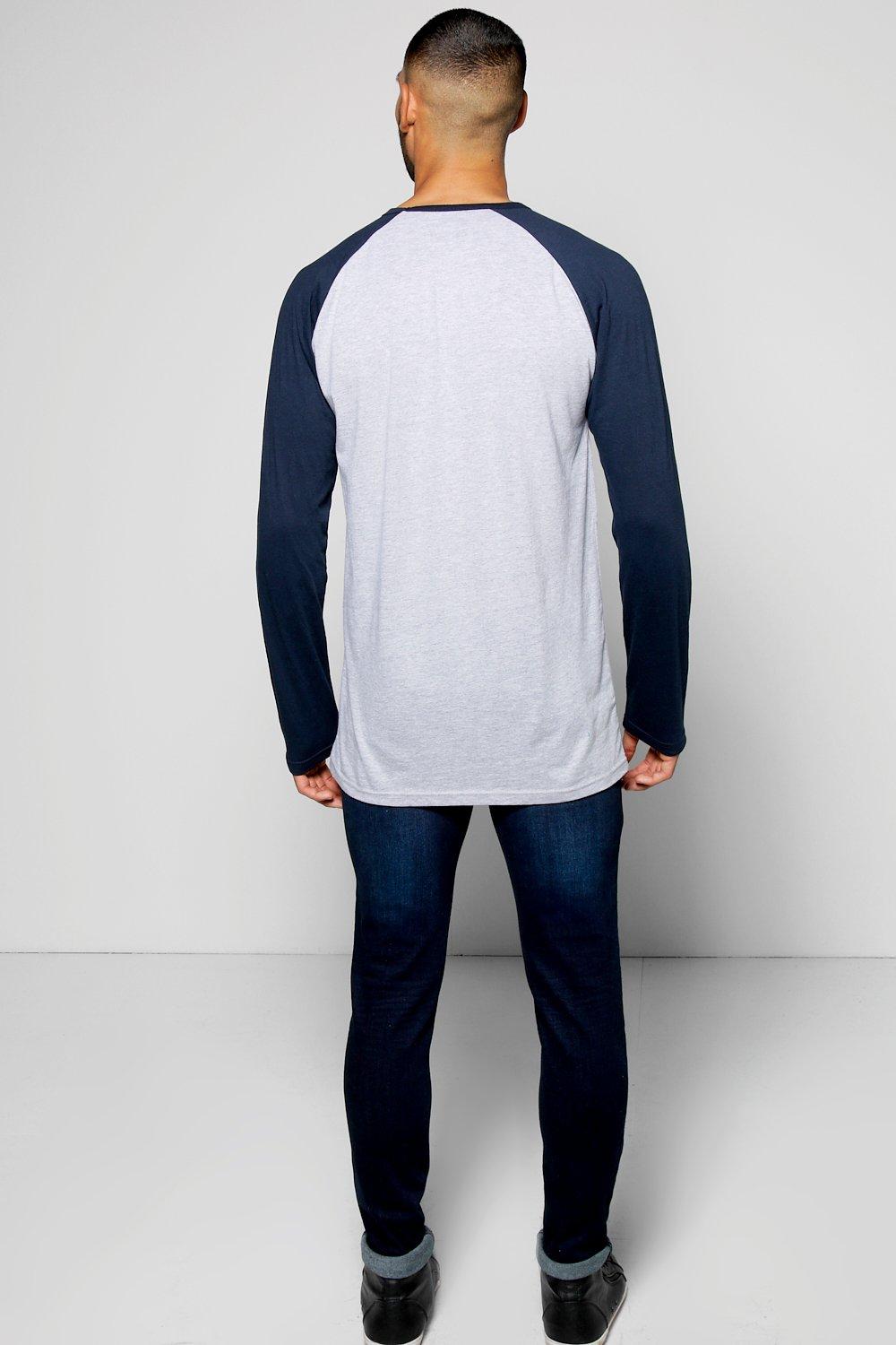 トップス Raglan Long Sleeved t shirt Men long sleeved t-shirt raglan-pebble beige & wenge brown
