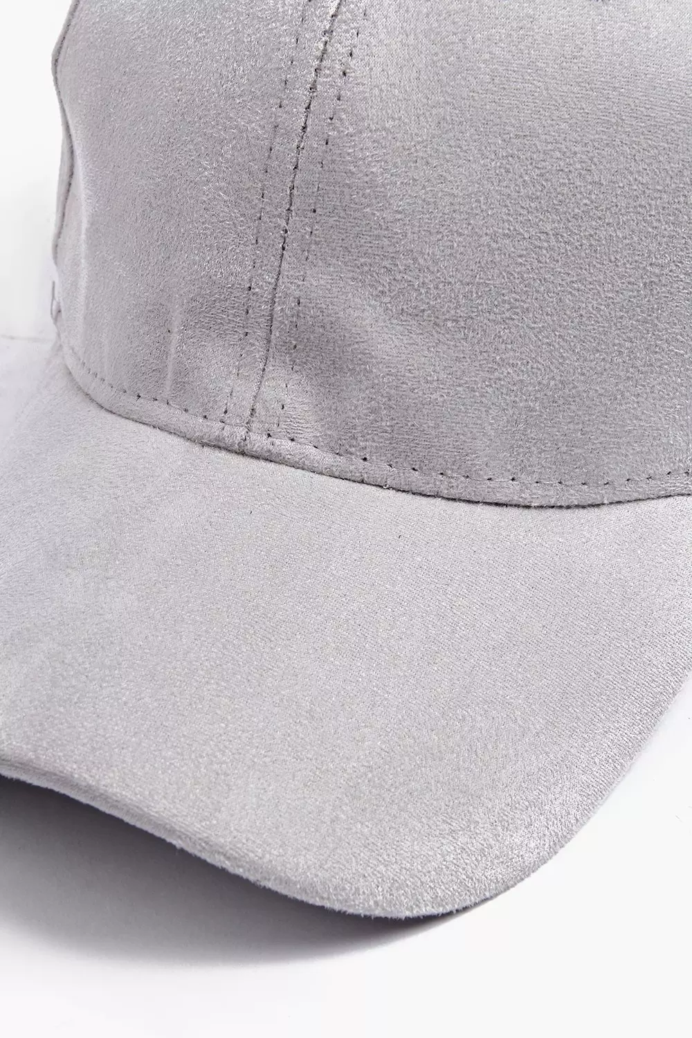 Grey faux suede store cap