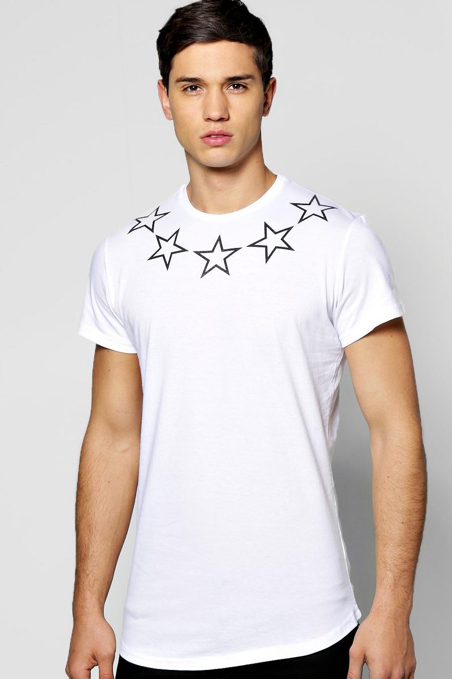 White Star Print T Shirt image number 1