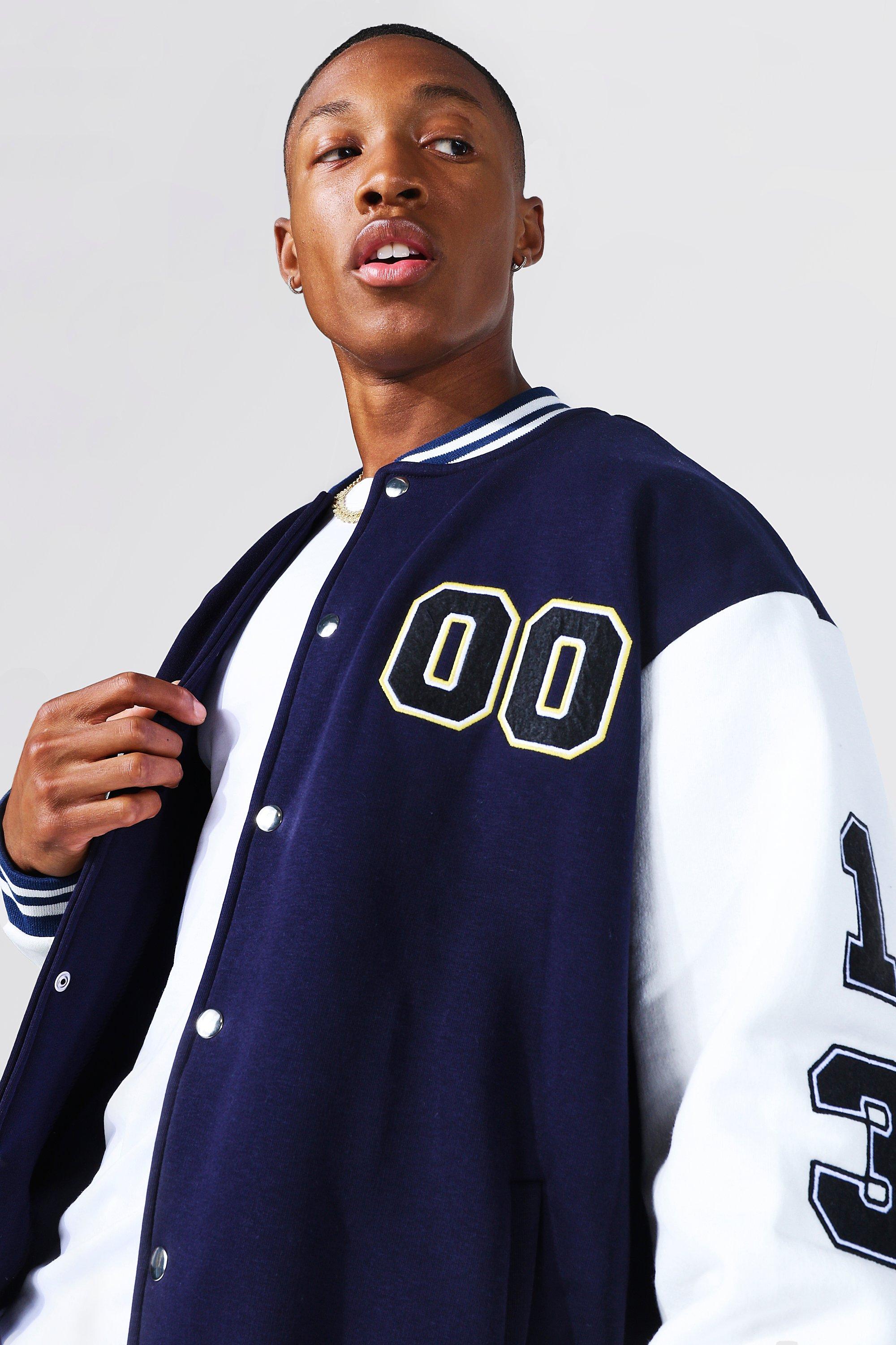 Men's varsity hot sale bomber jacket