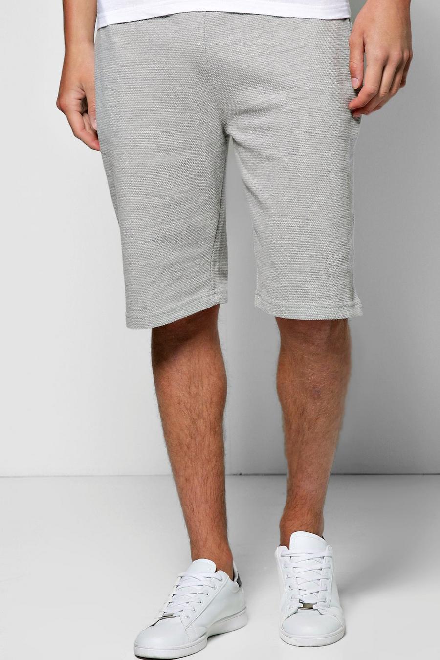 Grey Pique Shorts