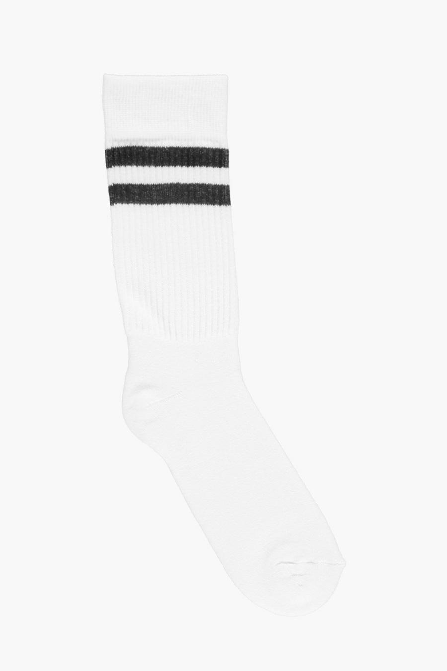 1 paire de chaussettes de sport longues, Blanc white image number 1