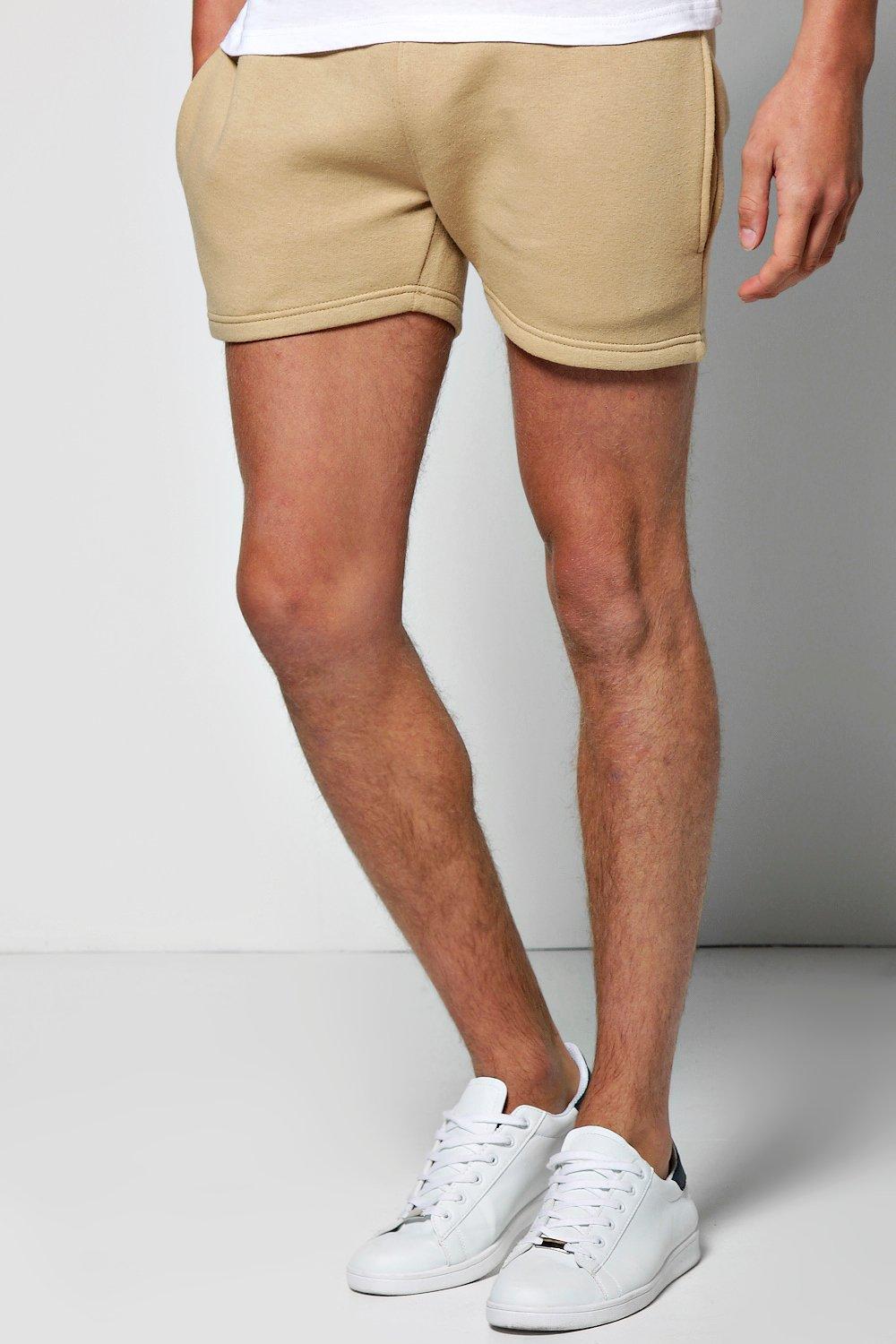 beige jersey shorts