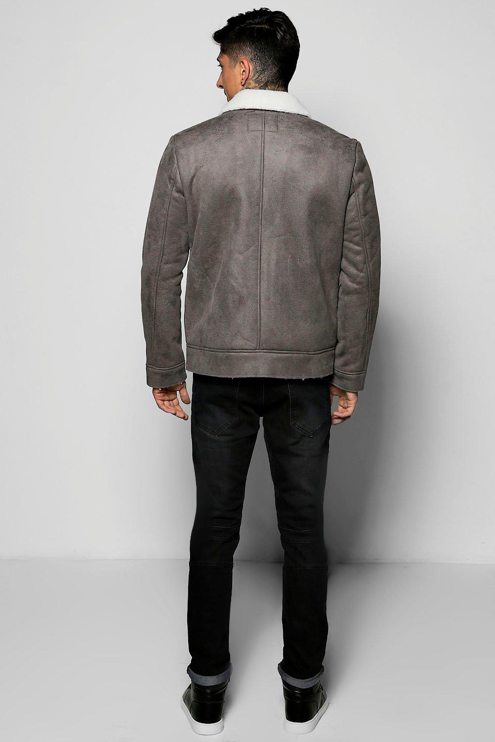 Borg suede jacket store