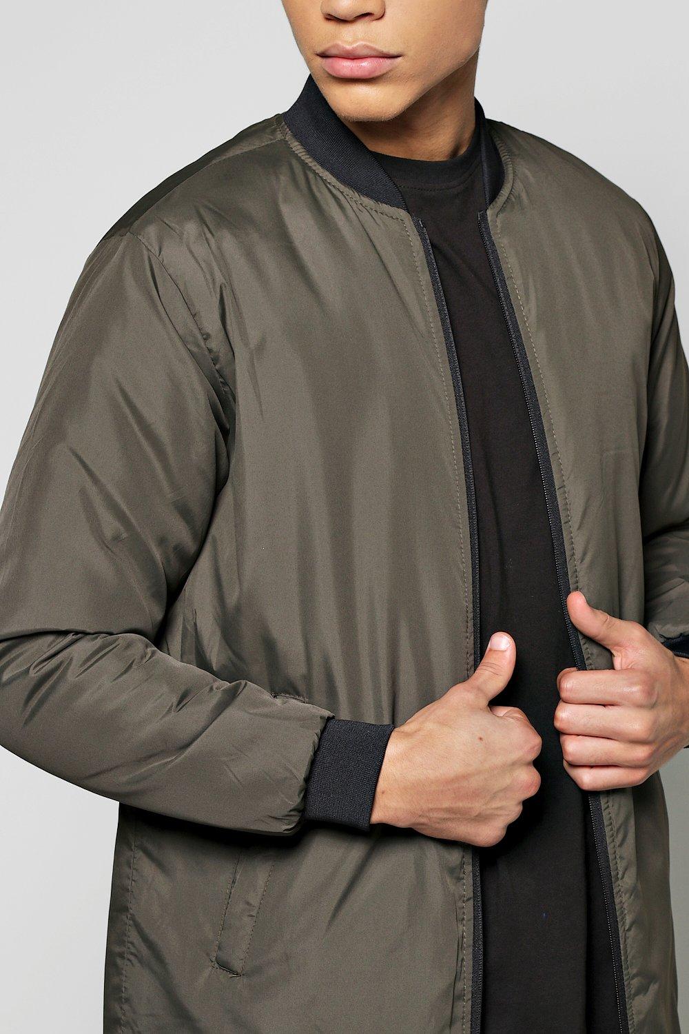 Brave soul 2024 longline bomber jacket