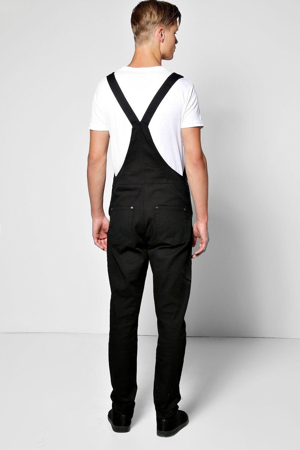 black slim overalls