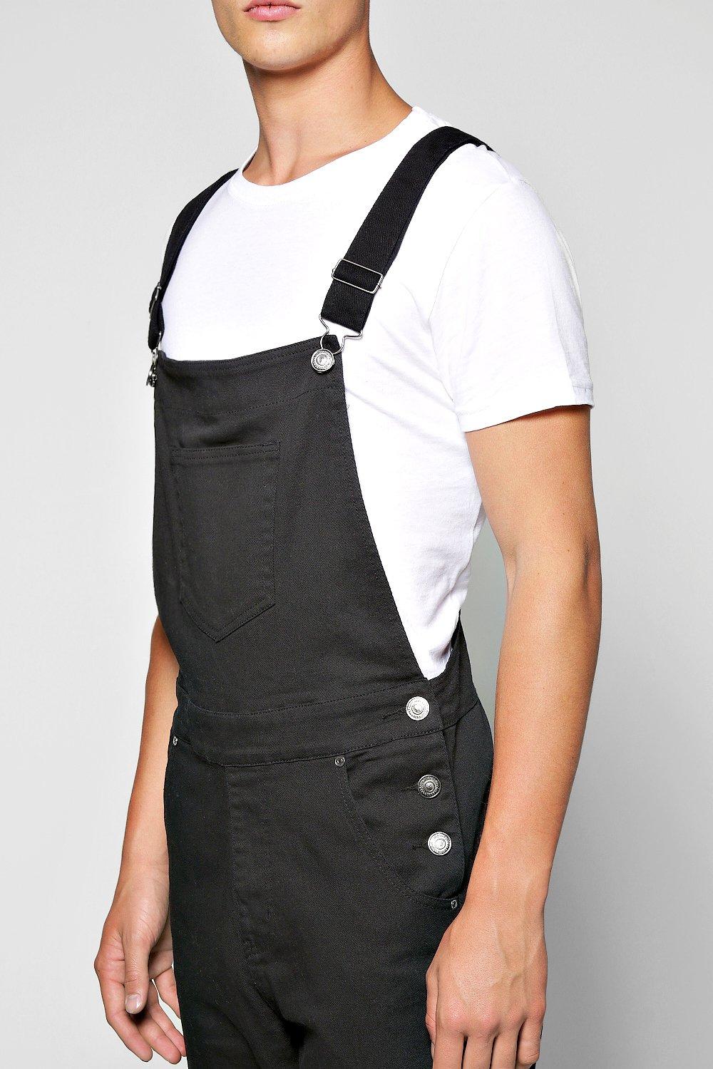 black slim overalls