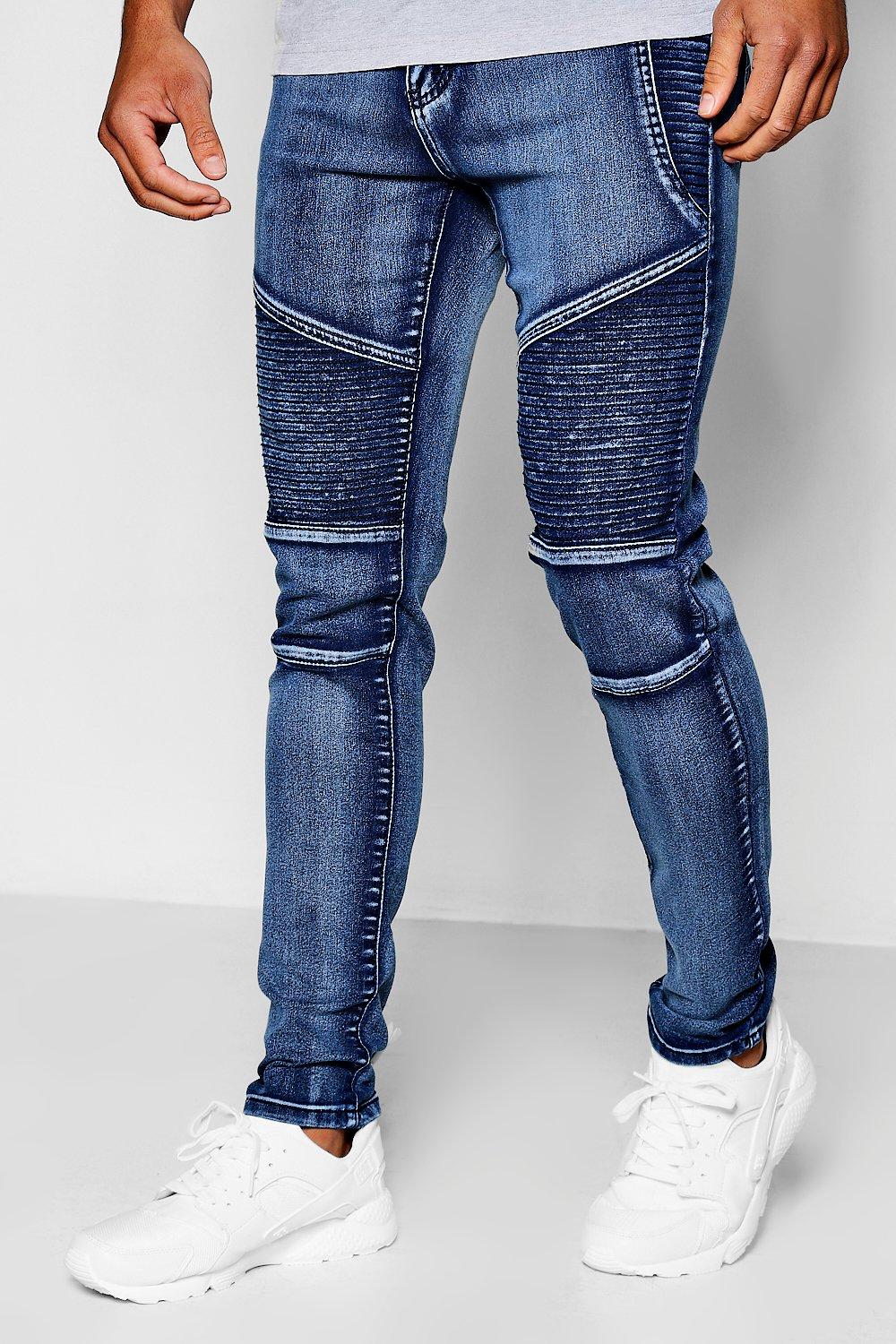 mens skinny biker jeans