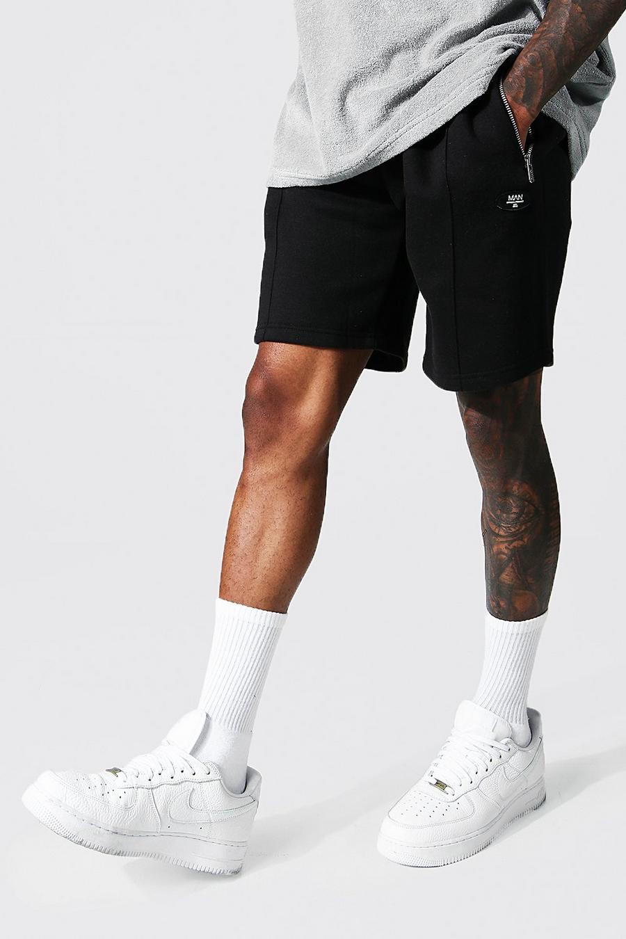 Black Regular Original Man Pintuck Jersey Shorts image number 1