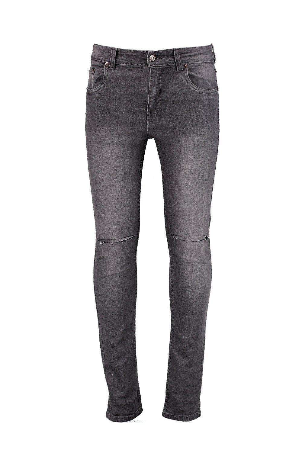 Grey Ripped Jeans, Men's Skinny Jeans